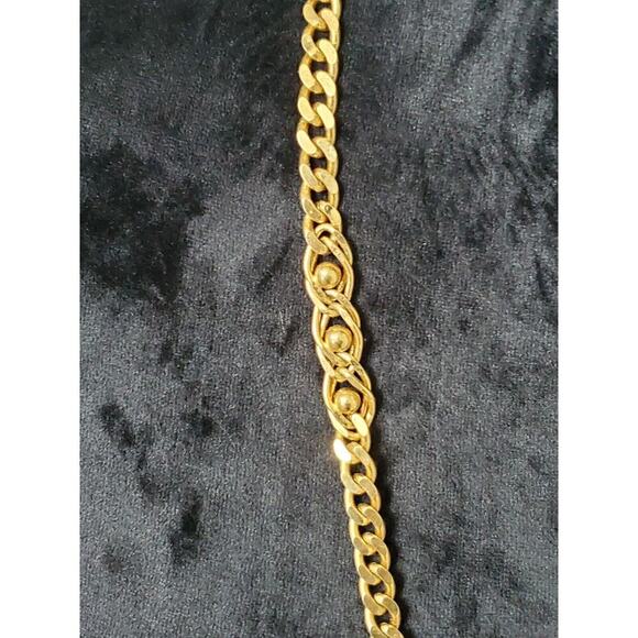 Women's Gold Plated Chain Link Greek Long Fashion Necklace - Picture 3 of 11